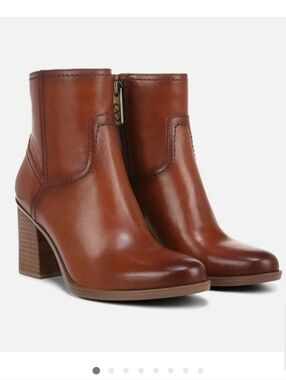 Naturalizer Kalina Ankle Boots Booties Cider Spice Brown Leather Women's Size 6